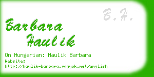 barbara haulik business card